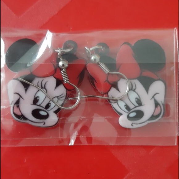 Minnie Mouse with Red Bow Acrylic Earrings - Picture 5 of 5